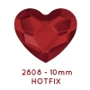 Strass Swarovski 2808 COEUR Flat Back HOTFIX Scarlet 10mm (4)