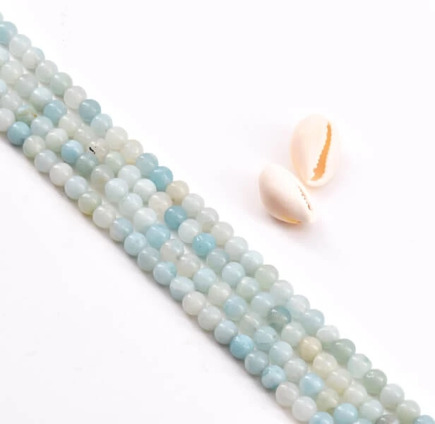Perles Rondes Amazonite Naturelle 4mm Sur Fil 38 Cm (1 Fil) 1 Perles Rondes Amazonite Naturelle 4mm Sur Fil 38 Cm (1 Fil)