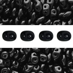 Perles Super Duo 2.5x5mm Jet (10g)