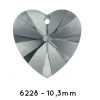 Swarovski 6228 Xilion Heart Pendant Black Diamond 10,3x10 Mm (1)