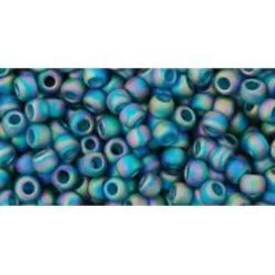 Cc167bdf - Perles De Rocaille Toho 8/0 Transparent Rainbow Frosted Teal (10g)
