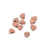 Hématite Reconstituée Grade AA Coeur Doré Or Rose Brun - 6mm Trou : 1mm (Vente Par 10 Unités)