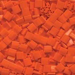 Cc406 - Perles Miyuki Tila Opaque Orange 5mm (25 Beads)