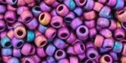 Cc515f - Perles De Rocaille Toho 8/0 Higher Metallic Frosted Mardi Gras (10g)