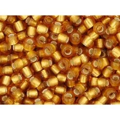 Cc22cf - Perles De Rocaille Toho 11/0 Silver Lined Frosted Dark Topaz (10g)