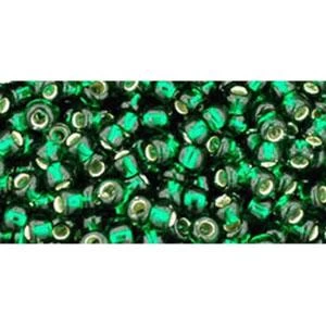 Cc36 - Perles De Rocaille Toho 8/0 Silver Lined Green Emerald (10g) 1 Cc36 - Perles De Rocaille Toho 8/0 Silver Lined Green Emerald (10g)