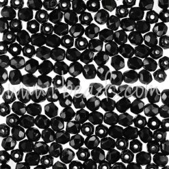 Perles Facettes De Boheme Jet 3mm (50)