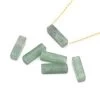 Aventurine Verte Rectangle Cube 12x4mm Trou : 0.9mm (6)