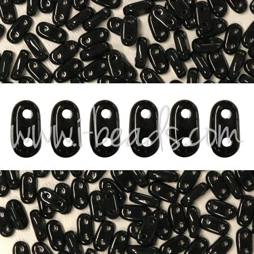 Perles 2 Trous CzechMates Bar 2x6mm Jet (10g) 1 Perles 2 Trous CzechMates Bar 2x6mm Jet (10g)