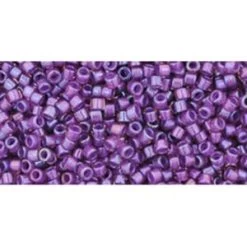 Cc928 - Perles Toho Treasure 11/0 Inside Color Rainbow Rosaline/opaque Purple Lined (5g)