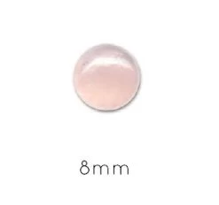 Cabochon Rond QUARTZ Rose 8mm (1)