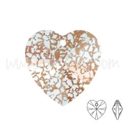 Pendentif Coeur Swarovski 6228 Crystal Rose Patina Effect 10mm (1)