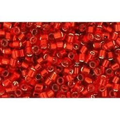 Cc25b - Perles Toho Treasure 11/0 Silver Lined Siam Ruby (5g)