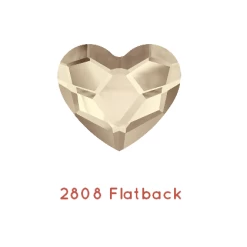 Swarovski 2808 HEART Flat Back 10mm Light SILK F (4)