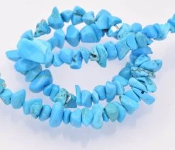 Perles Chips Imitation Turquoise 6mm - Trou: 1mm (1)