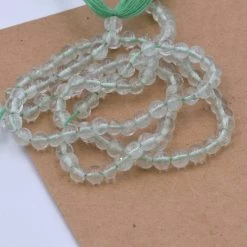 Perle Ronde Quartz Prasiolite 4.5-5mm - Trou 0.6mm (1 Fil-33cm)