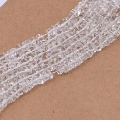 Heishi Perle Rondelle En Cristal De Quartz 4-5x2-3mm (1 Fil-34cm)